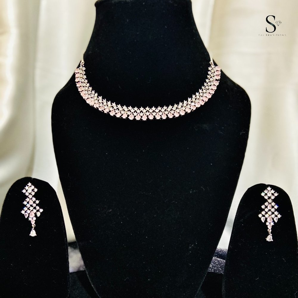 American Diamond Jewellery Set